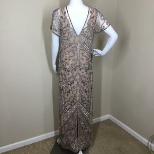 beaded longline gown pisarro nights